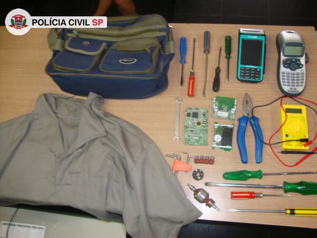 objetos utilizados pela quadrilha